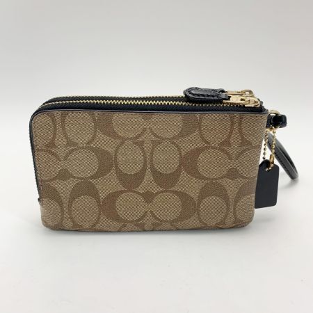  COACH コーチ リストレットシグネチャーポーチ F87591 ハンドポーチ  レディース