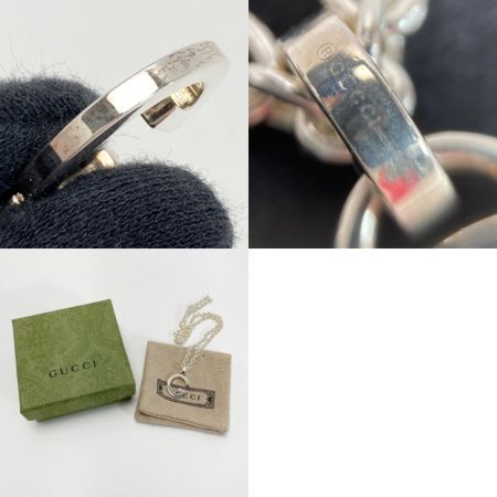  GUCCI グッチ Gロゴ ネックレス シルバー SV925 箱・布袋有 Gモチーフ