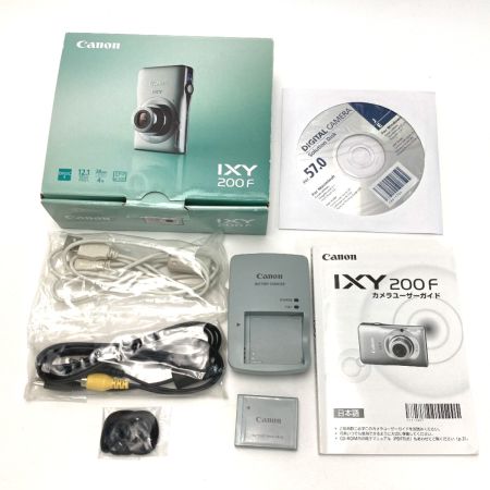  CANON キャノン IXY200F シルバー コンパクトデジタルカメラ 取説・充電器・箱付き