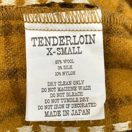  TENDERLOIN テンダーロイン シャツ ネルシャツ イエロー×ブラック SIZE XS メンズ