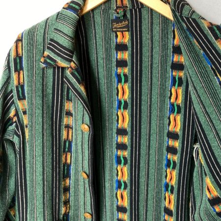  TENDERLOIN テンダーロイン グアテマラ ネイティブ シャツ ジャケット  グリーン×オレンジ サイズ S メンズ