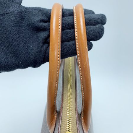  CELINE セリーヌ マカダム柄 PVCxレザー ヴィンテージ M95 ブラウン ハンドバッグ ストラップ無