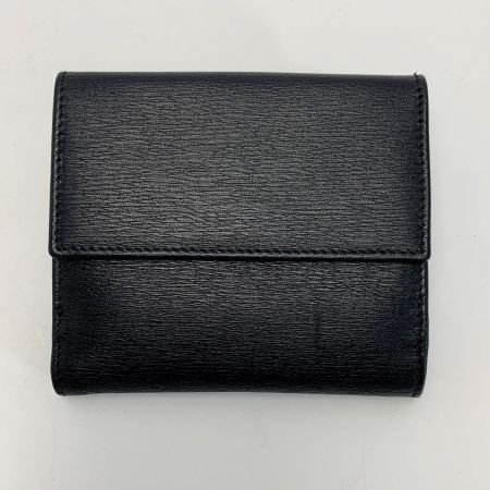  GUCCI グッチ レザー 035･2888 ブラック Wホック財布 シルバー金具 レディース