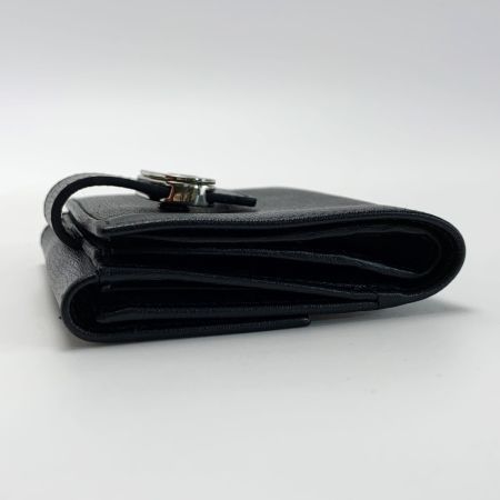  GUCCI グッチ レザー 035･2888 ブラック Wホック財布 シルバー金具 レディース