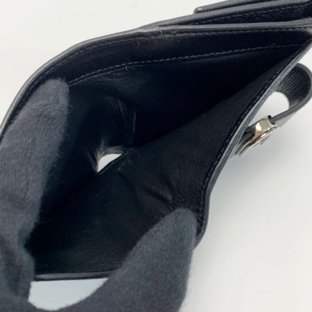  GUCCI グッチ レザー 035･2888 ブラック Wホック財布 シルバー金具 レディース