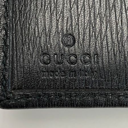  GUCCI グッチ レザー 035･2888 ブラック Wホック財布 シルバー金具 レディース