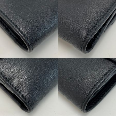  GUCCI グッチ レザー 035･2888 ブラック Wホック財布 シルバー金具 レディース