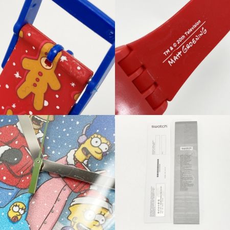  SWATCH スウォッチ ザ・シンプソンズ コラボモデル ワンダアス・ウインター・ワンダーランド SUOZ361 クォーツ 腕時計 箱有