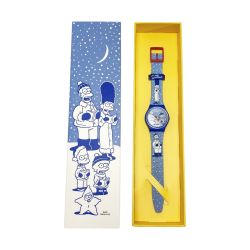 ☆☆ SWATCH スウォッチ ザ・シンプソンズ コラボモデル タイディングス・オブ・ジョイ SO28Z126 クォーツ 腕時計 箱有 Bランク