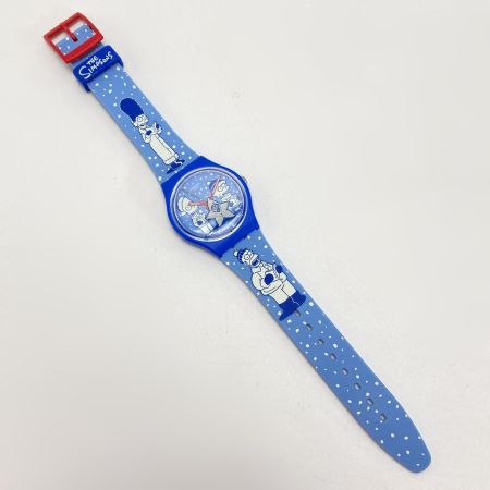  SWATCH スウォッチ ザ・シンプソンズ コラボモデル タイディングス・オブ・ジョイ SO28Z126 クォーツ 腕時計 箱有