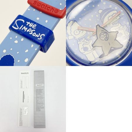  SWATCH スウォッチ ザ・シンプソンズ コラボモデル タイディングス・オブ・ジョイ SO28Z126 クォーツ 腕時計 箱有