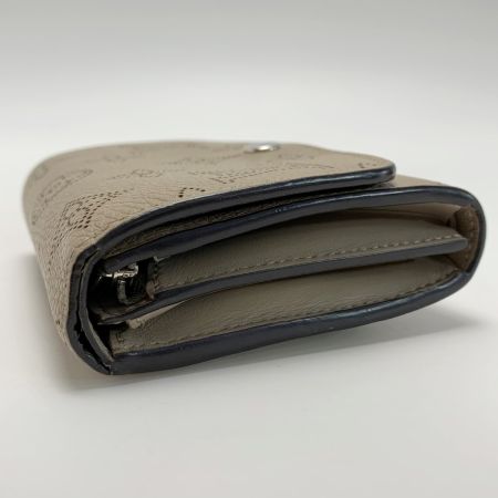  LOUIS VUITTON ルイヴィトン マヒナ ポルトフォイユ イリス コンパクト M62542 ベージュ 2つ折り財布
