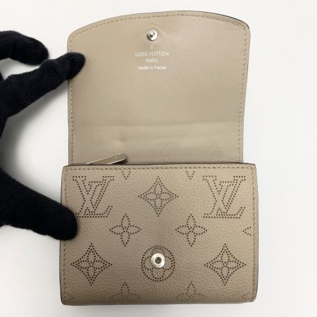  LOUIS VUITTON ルイヴィトン マヒナ ポルトフォイユ イリス コンパクト M62542 ベージュ 2つ折り財布