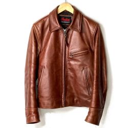 ☆☆ Indian インディアン レザージャケット 牛革 22-001 ブラウン サイズ 38 メンズ Cランク