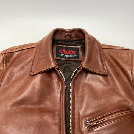  Indian インディアン レザージャケット 牛革 22-001 ブラウン サイズ 38 メンズ