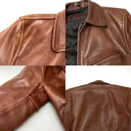  Indian インディアン レザージャケット 牛革 22-001 ブラウン サイズ 38 メンズ