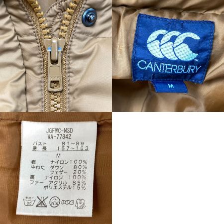  CANTERBURY カンタベリー ダウンジャケット JGFWC-MSD ライトブラウン サイズ M レディース