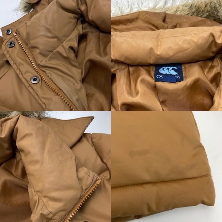 カンタベリー　ブラウン フード付きダウンジャケット ロング丈 CANTERBURY カンタベリー ダウンジャケット JGFWC-MSD ライトブラウン