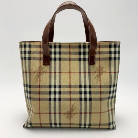  BURBERRY バーバリー シャドーホース ベージュ×ブラウン ハンドバッグ
