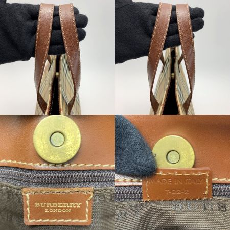  BURBERRY バーバリー シャドーホース ベージュ×ブラウン ハンドバッグ