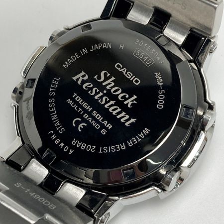  CASIO カシオ G-SHOCK フルメタル アナデジ AWM-500D-1AJF 電波ソーラー メンズ 腕時計 箱・取説有