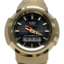 ☆☆ CASIO カシオ G-SHOCK フルメタル アナデジ AWM-500GD-9AJF 電波ソーラー メンズ 腕時計 箱・取説有 Aランク