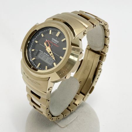  CASIO カシオ G-SHOCK フルメタル アナデジ AWM-500GD-9AJF 電波ソーラー メンズ 腕時計 箱・取説有