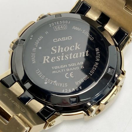  CASIO カシオ G-SHOCK フルメタル アナデジ AWM-500GD-9AJF 電波ソーラー メンズ 腕時計 箱・取説有