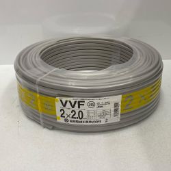 ☆☆ 協和電線 電材 VVFケーブル 2芯×2.0ｍｍ 長さ100ｍ 2024年(令和6年)08月製造 2×2.0mm グレー 未使用品 Sランク