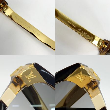  LOUIS VUITTON ルイヴィトン サングラス モノグラム メタルフレーム Z1857E ノワール×ゴールド 箱 袋有