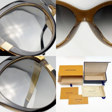  LOUIS VUITTON ルイヴィトン サングラス モノグラム メタルフレーム Z1857E ノワール×ゴールド 箱 袋有