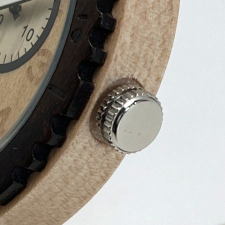  BEWELL ビーウェル クロノグラフ 木製 メープル/黒檀 W154A ベージュ クォーツ メンズ 腕時計