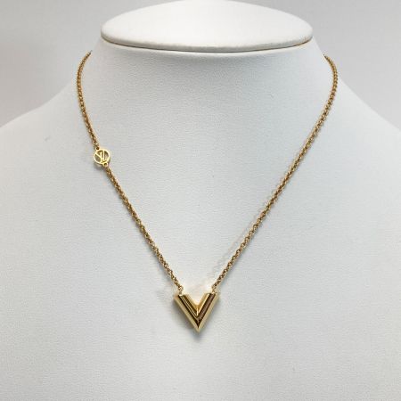  LOUIS VUITTON ルイヴィトン エセンシャルV ネックレス M00857 ゴールド GP 箱・布袋有