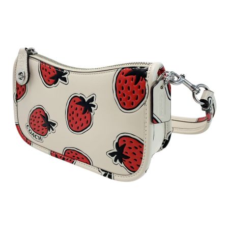  COACH コーチ スウィンガー バッグ 苺 Strawberry CT881 アイボリー ストラップ付 レザー レディース