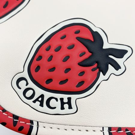  COACH コーチ スウィンガー バッグ 苺 Strawberry CT881 アイボリー ストラップ付 レザー レディース