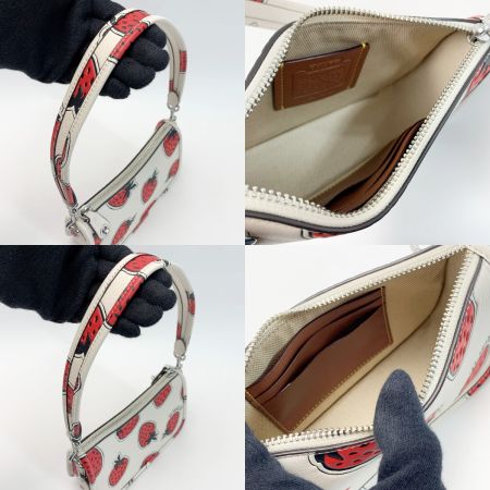  COACH コーチ スウィンガー バッグ 苺 Strawberry CT881 アイボリー ストラップ付 レザー レディース
