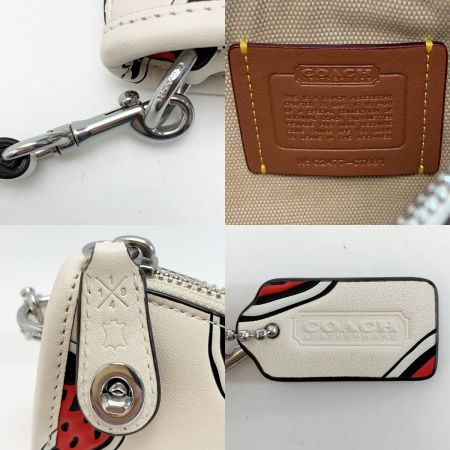  COACH コーチ スウィンガー バッグ 苺 Strawberry CT881 アイボリー ストラップ付 レザー レディース