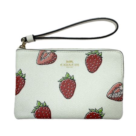  COACH コーチ コーナー ジップ リストレット CBB81 アイボリー ハンドポーチ