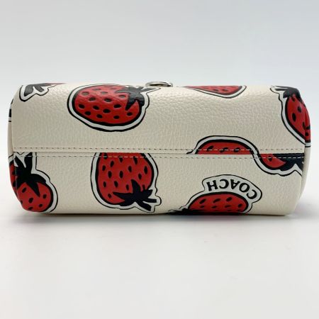  COACH コーチ コスメポーチ 苺 Strawberry CT893 アイボリー レザー レディース