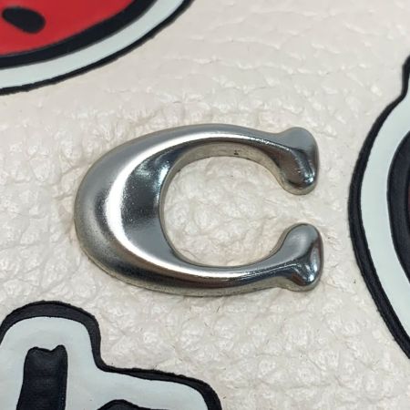  COACH コーチ コスメポーチ 苺 Strawberry CT893 アイボリー レザー レディース