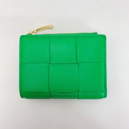  BOTTEGA VENETA ボッテガヴェネタ 財布  マキシイントレチャート スモールカセットコンパクトウォレット パキラートグリーン