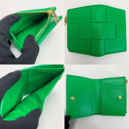  BOTTEGA VENETA ボッテガヴェネタ 財布  マキシイントレチャート スモールカセットコンパクトウォレット パキラートグリーン