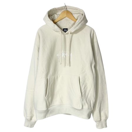  stussy ステューシー パーカー STOCK LOGO アイボリー SIZE XL