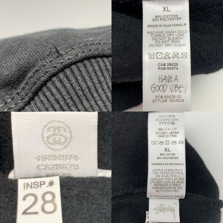  stussy ステューシー パーカー SKATEMAN スケートマン ブラック SIZE XL