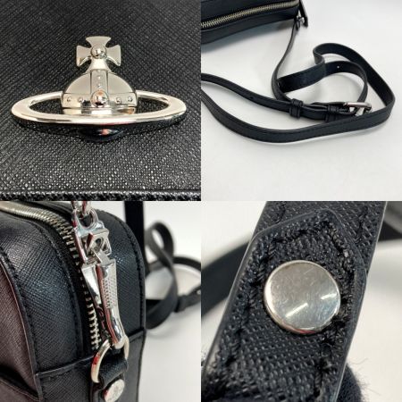  Vivienne Westwood ヴィヴィアン・ウエストウッド SAFFIANO CAMERA BAG カメラバッグ ブラック ショルダーバッグ