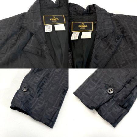  FENDI フェンディ ジャケット ズッカ柄 F093/068 ブラック SIZE 44 レディース