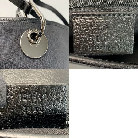  GUCCI グッチ トートバッグ GG キャンバス×レザー 12840 ブラック レディース