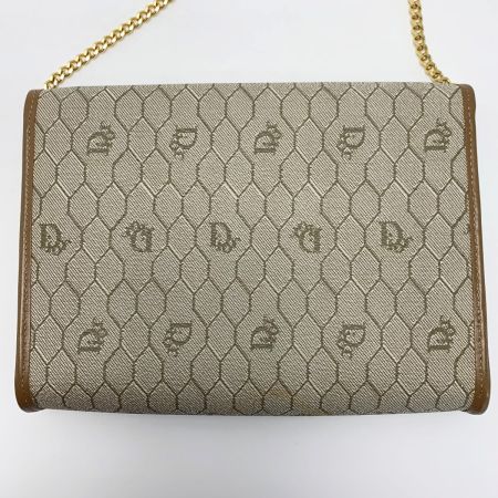  Christian Dior クリスチャンディオール ハニカム・トロッター ベージュ チェーンショルダーバッグ ゴールド金具