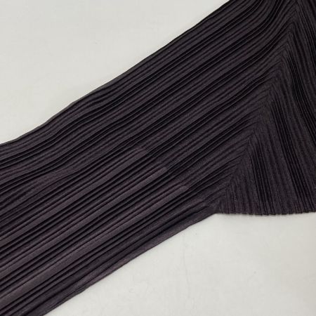  ISSEY MIYAKE イッセイミヤケ PLEATS PLEASE ハイネックカットソー タートルネック PP93-FK354 ブラウン系 サイズ 3 レディース