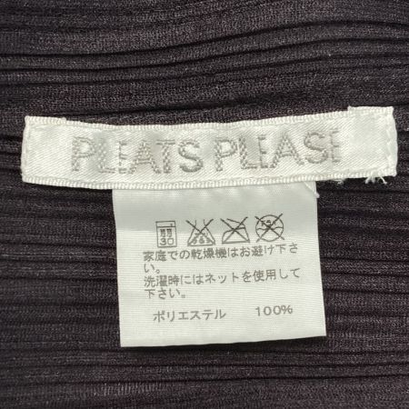  ISSEY MIYAKE イッセイミヤケ PLEATS PLEASE ハイネックカットソー タートルネック PP93-FK354 ブラウン系 サイズ 3 レディース